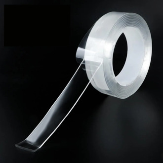 1M Magic Tape Double Sided Tape Transparent Traceless Reusable Waterproof Adhesive Tape Cleanable Home