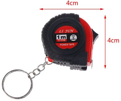 1M Mini Meetlint Kleine Meetlint Sleutelhanger Intrekbare Sleutelhanger Heerser Pocket Meting Tape Carry