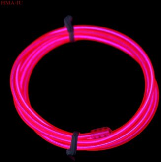 1M Neon Light Dance Party Decor Light Led Lamp Flexibele El Wire Rope Tube Strip Roze