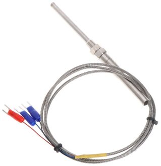 1M PT100 Thermokoppel 5Mm X 50Mm 3-Draad M8 Draad 3.3Ft Temperatuursensor