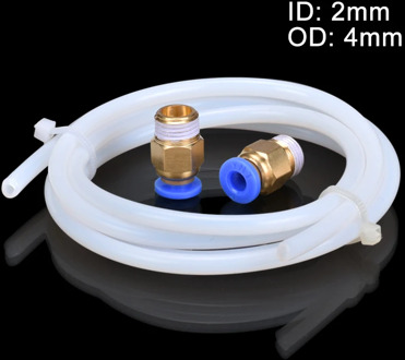 1M PTFE Tube Teflonto PiPe Connectors to J-head hotend Bowden Extruder V5 V6 1.75mm filament ID 2mm OD 4mm 3D Printer Parts