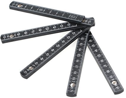 1M Slide Tien-Onderdelen Duimstok Vouwen Heersers Veelzijdige Binnen Leeslamp Carpenter Meter Meten Alternatief Tape meten