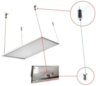 1m Steel Wires & Screws Suspension Mounting Wire Kit Led Lights Rope Wire Adjustable Hanging Accessories For Ceiling Lamp P A7L9