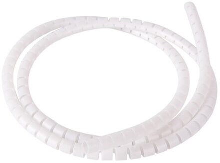 1M Voor Pc Tv 10/25Mm Kabel Banding Organisator Spiraal Wrap Netjes Snoer Draad Organisator Lijn Kabel clip Ties Fixer Fastener Houders 1m wit 10mm