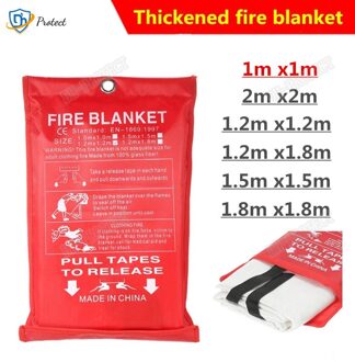 1M X 1M Verzegelde Fire Deken Behuizing Veiligheid Brandblusser Tent Emergency Life Schuur Veiligheid Cover