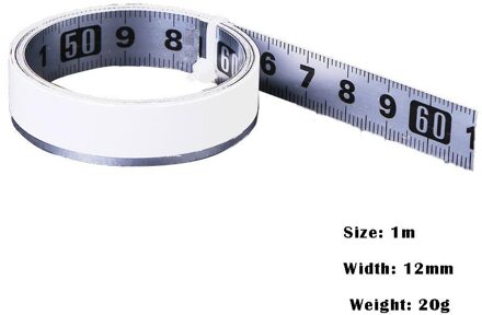 1M Zelfklevende Verstekzaag Track Meetlint Backing Metrische Stalen Liniaal Tape Uitstekende Hoge Viscositeit Niet Te vallen M zilver