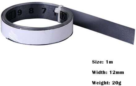 1M Zelfklevende Verstekzaag Track Meetlint Backing Metrische Stalen Liniaal Tape Uitstekende Hoge Viscositeit Niet Te vallen R2L zilver