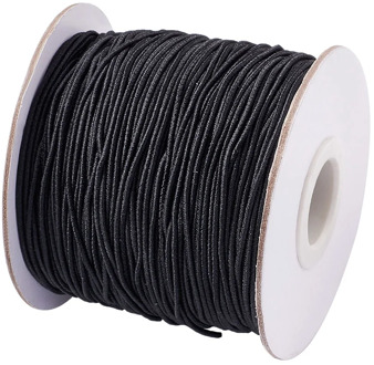 1mm 2mm 3mm Round Elastic Cord Black White Jewelry Findings for Necklaces Earrings Bracelet Jewelry Making DIY 100m/40m/25m