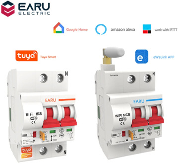 1P-4P 10A-125A Wireless Smart WIFI Circuit Breaker Timer eWelink Tuya APP Vioce Remote Control Switch Amazon Alexa Google Home