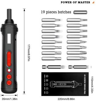 1P Elektrische Schroevendraaier Set Mini Precisie Cordless Power Schroevendraaier Thuis Draagbare Eenvoudig Te Bedienen Schroevendraaier Tool
