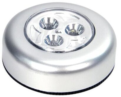 1P Led Nachtlampje Naadloze Niet-Geperforeerde Touch Light Night Noodverlichting Creatieve Slaapkamer Nachtkastje Kleine Licht Huishoudelijk lamp zilver