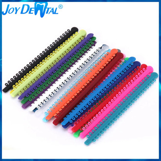 1pack=1000PCS/20Sticks Dental Orthodontic Elastic Ligature Ties Bands for Brackets Colourful For You Choose