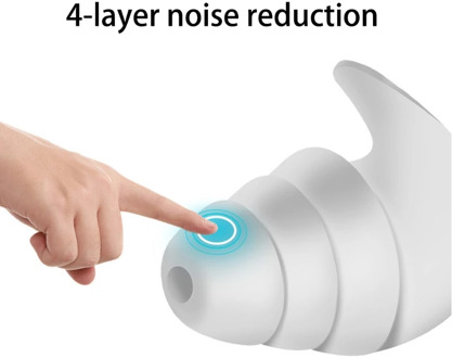 1Pair 3 Layer Soft Silicone Ear Plugs Tapered Sleep Noise Reduction Earplugs Sound Insulation Ear Protector