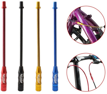 1pair Bicycle Brake Cable V Braking Flexible Tube Spring Elbow Wire Stainless Steel For MTB Road Bike