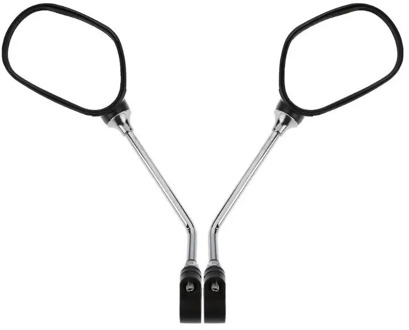 1Pair Bicycle Handlebar Mirror Bicycle Mountain Road Bike Rearview Bike Silicone Handle Rearview Mirror