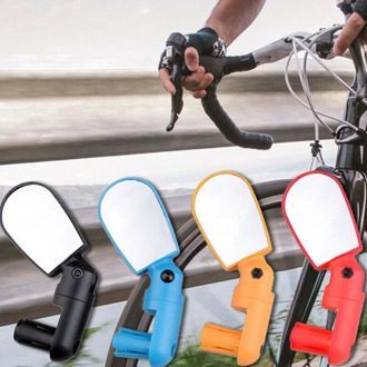1Pair Bike Rearview Mirror Bicycle Accessories Cycling Road Mountain Bike Handlebar Wide Angle Rear 360 Rotate View Mirrors