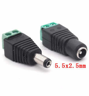 1Pair CCTV Cameras 2.5 x 5.5 5.5*2.5mm Male Female DC Power Plug Jack Adapter Connector Plug