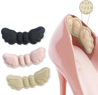 1Pair High Heel Insoles Butterfly Adjust Size Heel Liner Grips Protector Sticker Heel Pad Foot Care Anti Keep Abreast Heel Pads
