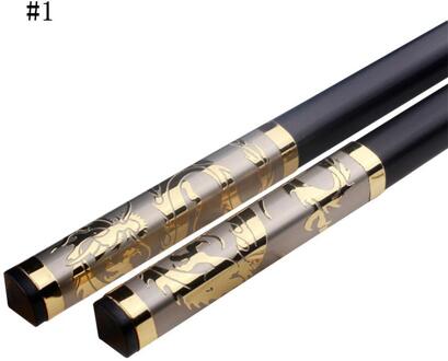 1Pair Luxury Household sushi Chopsticks Tableware dinnerware Chinese black chopsticks For Alloy Style L3M9 goud