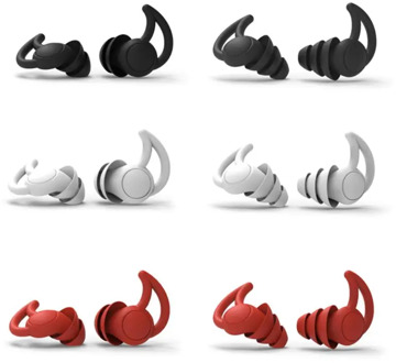 1Pair Soft Silicone Ear Plugs Noise Reduction Earplugs Ear Protector 2/3 Layers