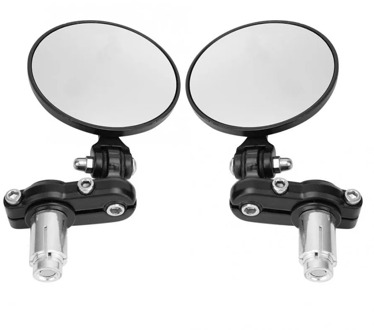 1Pair Universal Aluminum Alloy Bicycle Rearview Handlebar Mirrors Cycling Rear View MTB Bike Silicone Handle Rearview Mirror