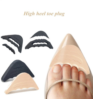 1pair Women High Heel Toe Plug Insert Shoe Big Shoes Toe Front Filler Cushion Pain Relief Protector Adjustment Shoe Accessories