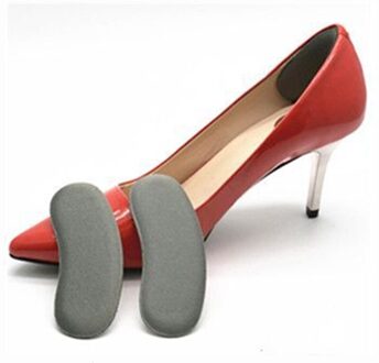 1Pairs Elastische Hiel Liner Sticky Sponge Inserts Siliconen Hak Protector Pad Kussens Inserts Binnenzool Hoge Hakken Kussen Voor Schoenen Grijs