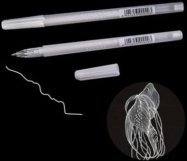 1PC 0.8mm White Transparent Paint Marker Pens Highlight Liner Sketch Markers For Kids Writing Art Manga Painting School Supplies