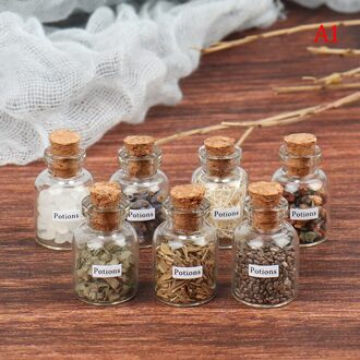 1Pc 1/12 Dollhouse Miniatuur Glas Magie Geneeskunde Fles Model Speelgoed Pop Accessoires Voor Poppenhuis Decals S-willekeurig