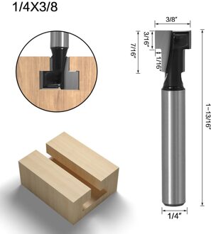 1Pc 1/4 "6Mm 6.35Mm Schacht Frees Houtsnijwerk T-Slot Cutter Router Bit Hex bolt Sleutel Gat Bits T Slotting Frees 02