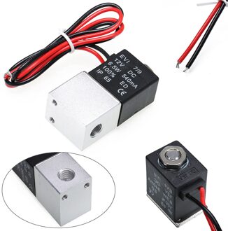 1pc 1/4 ''NPT 2 Manieren Normaal Gesloten Klep 12V Pneumatische Aluminium Elektrische Solenoid Air Valve