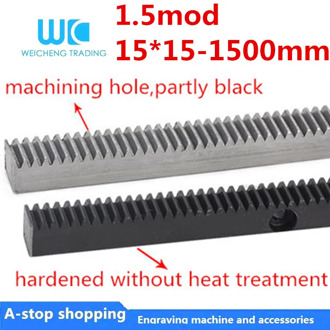 1pc 1.5M-15*15 length 1500mm Precision carbon steel Transmission Spur Rack Gear Slide Rail