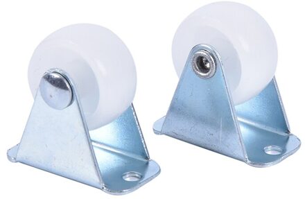 1Pc 1 "Meubels Wiel Castor 10Kg Universele Zwenkwielen Wit Pp Nylon Dual Roller Wiel Voor Platform trolley Stoel