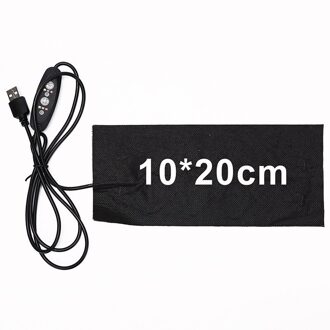 1Pc 10*20Mm Usb Elektrische Verwarming Pad 3 Gear Aangepast Temperatuur Diy Thermische Vest Jas Kleding Verwarmd pads