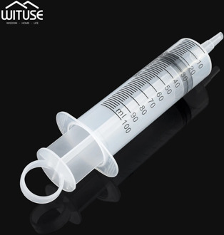 1pc 100ml Large Capacity Plastic Disposable Syringe Inlet Pump Oil Measuring Clear Tube Syringe For Lab Dispensing Syringe Parts