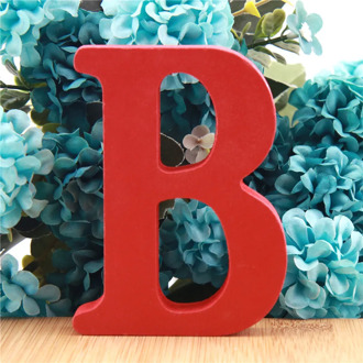 1pc 10cm Red Wooden Letters Alphabet DIY Word Letter Birthday Wedding Home Decor Art Crafts Standing Name Design 3.94 Inches