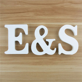 1pc 10cm White Wooden Letters Alphabet DIY Word Letter Name Design Art Crafts Standing Party Birthday Home Decor 3.94 Inches
