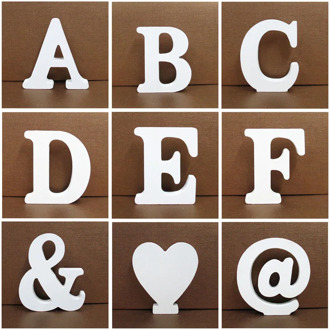 1pc 10X10CM Wooden Letters Wedding Party Decoration Home Art Decor Letras Ornaments Wood Letter Alphabet English Letters Diy