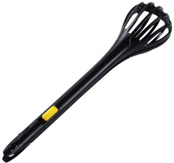 1Pc 11.2In Keuken Tang Nylon Ei Garde Klopper Snorhaar Voedsel Tang Salade Mixer Voor Koken Mengen Barbecue Ei Garde beater Thuis zwart