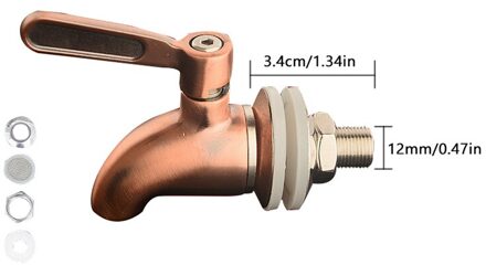 1Pc 12/16Mm Rvs Drank Dispenser Wijn Vat Kraan Water Tap Tap Tap Goede Dispenser voor Wijn Vat Rood