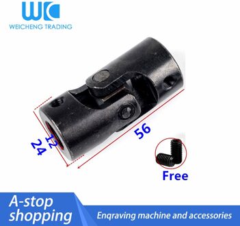 1Pc 12*24*56 Cardanas Koppeling Motor Connector Diy Steering U-Joint