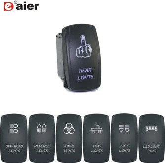 1PC 12V 24V Marine Switch Car Boat Rocker Switch Truck SPST Switch Carling Waterproof 5Pin ON-OFF Switch WIth Dual LED Light Bar