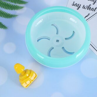 1Pc 14Cm Multipurpose Brede Geschiktheid Hamster Muizen Gerbil Rat Oefening Wiel Pp Run Disc Kleine Dieren Huisdier Speelgoed (Pi blauw