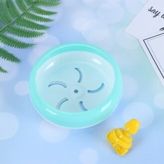 1Pc 14Cm Multipurpose Brede Geschiktheid Hamster Muizen Gerbil Rat Oefening Wiel Pp Run Disc Kleine Dieren Huisdier Speelgoed (Pi blauw
