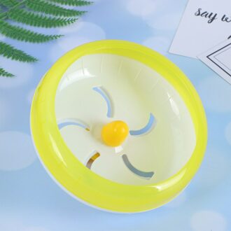 1Pc 14Cm Multipurpose Brede Geschiktheid Hamster Muizen Gerbil Rat Oefening Wiel Pp Run Disc Kleine Dieren Huisdier Speelgoed (Pi geel