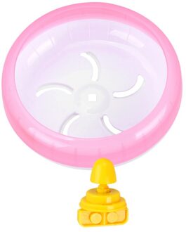1Pc 14Cm Multipurpose Brede Geschiktheid Hamster Muizen Gerbil Rat Oefening Wiel Pp Run Disc Kleine Dieren Huisdier Speelgoed (Pi roze