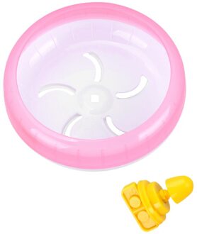 1Pc 14Cm Multipurpose Brede Geschiktheid Hamster Muizen Gerbil Rat Oefening Wiel Pp Run Disc Kleine Dieren Huisdier Speelgoed (Pi roze