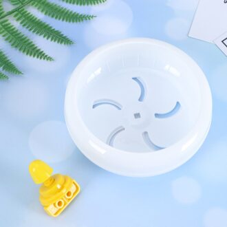 1Pc 14Cm Multipurpose Brede Geschiktheid Hamster Muizen Gerbil Rat Oefening Wiel Pp Run Disc Kleine Dieren Huisdier Speelgoed (Pi wit