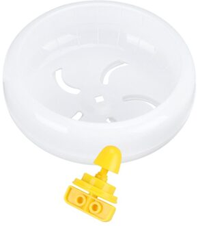 1Pc 14Cm Multipurpose Brede Geschiktheid Hamster Muizen Gerbil Rat Oefening Wiel Pp Run Disc Kleine Dieren Huisdier Speelgoed (Pi wit