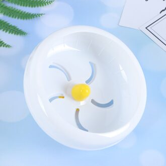 1Pc 14Cm Multipurpose Brede Geschiktheid Hamster Muizen Gerbil Rat Oefening Wiel Pp Run Disc Kleine Dieren Huisdier Speelgoed (Pi wit